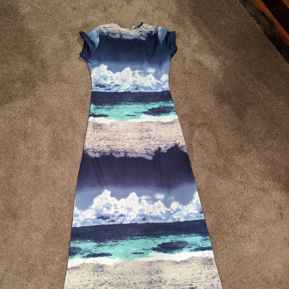 Oceanic Horizon Graphic Vintage Maxi Dress - Picture 2 of 4
